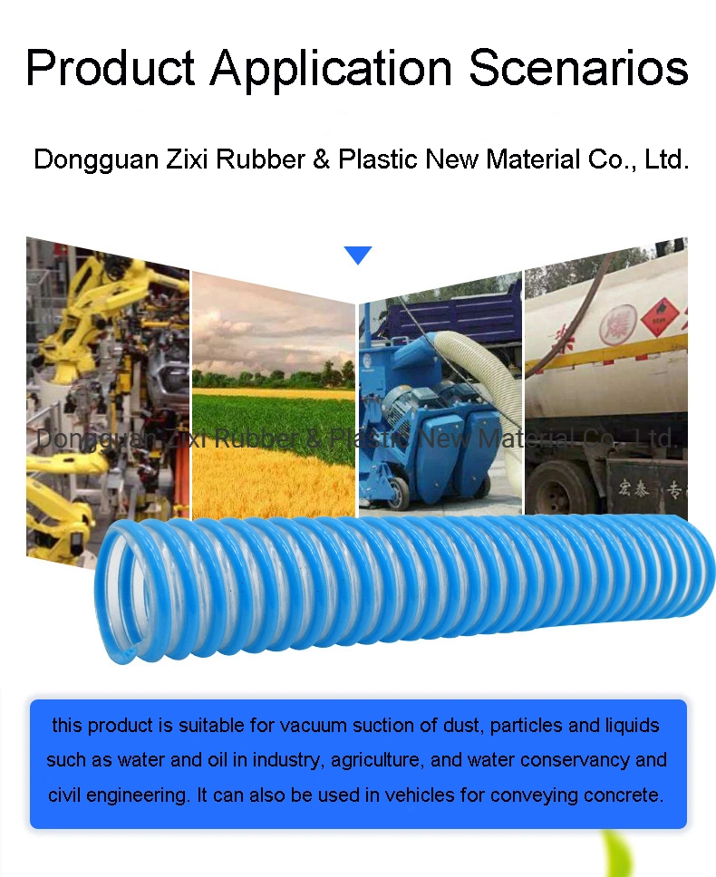 Flexible PVC Dust Oil Sand Suction Hose Water Pipe