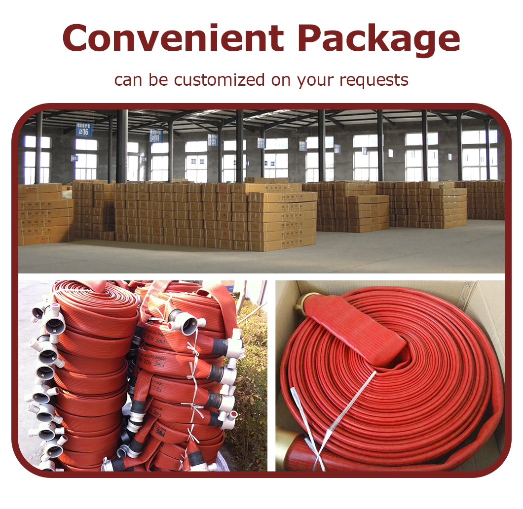 Indoor Fire Hydrant Lay Flat Drain 1.5 2 Rubber Fire Hose Discharge Pipe
