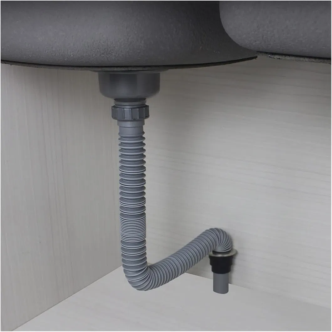 Kitchen Sewer Pipe Flexible Bathroom Sink Drains Wash Basin Electroplated Plumbing Hose