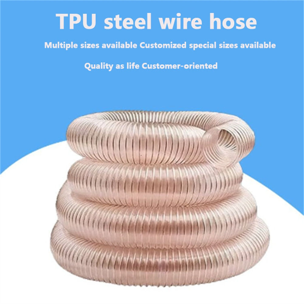 Toughness Ventilation Hose Material Suction Exhaust PU Steel Wire Hose