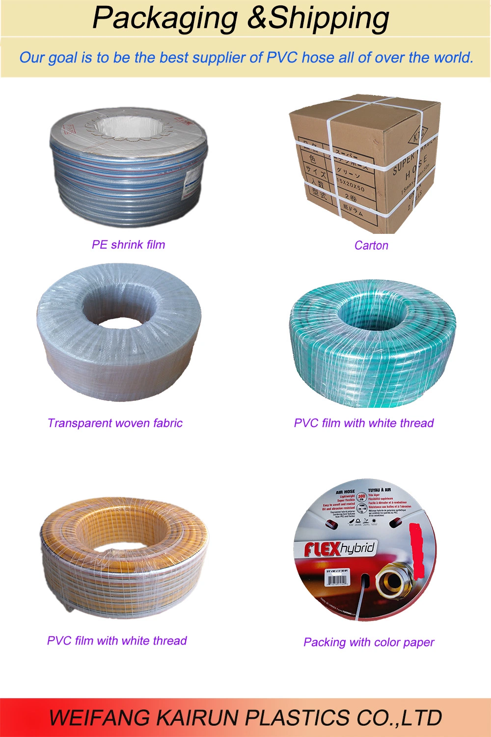 Better Quality Cheapest Customized Water Irrigation Bendable PVC Flexible Fiber Braided Reinforced Hose