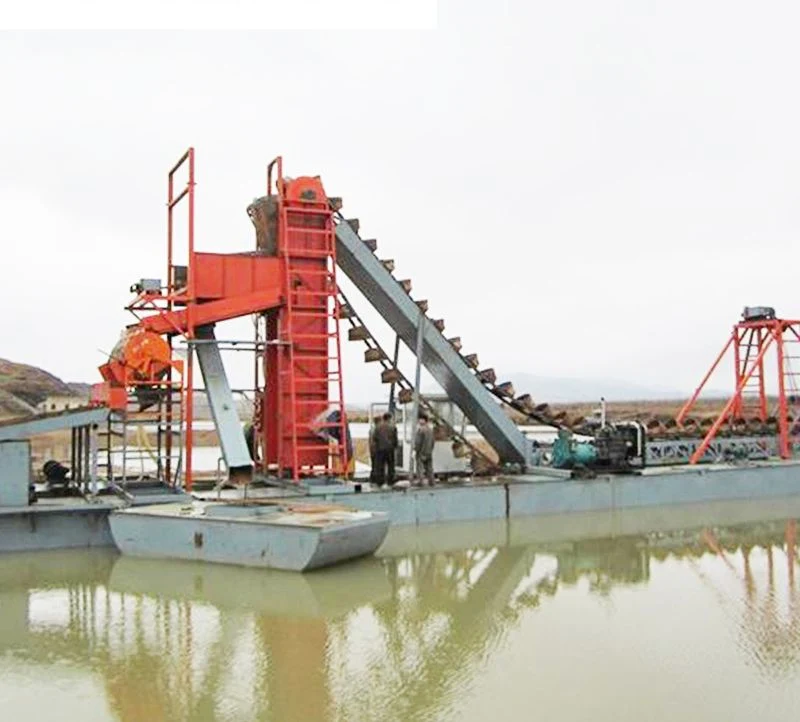 Capacity 150m3 Bucket Chain River Mining Dredger for Gold