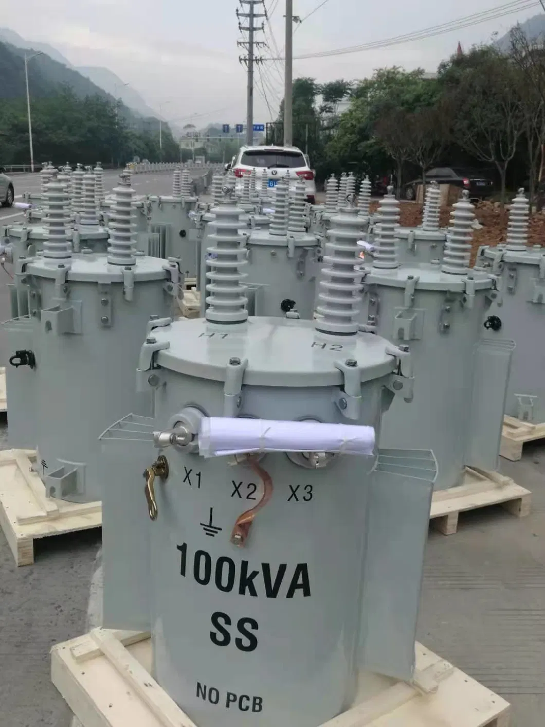 Single Phase Pole Mounted Distribution Transformer, High Voltage Single Phase Transformer 25kVA 37.5kVA 50kVA 75kVA 250kVA, 100kVA