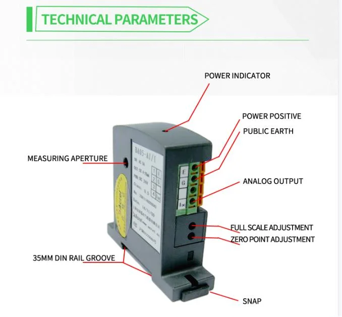 Acrel Ba50L-Ai/V Single Phase Ba Series AC Current Sensor DC Signal Transformer