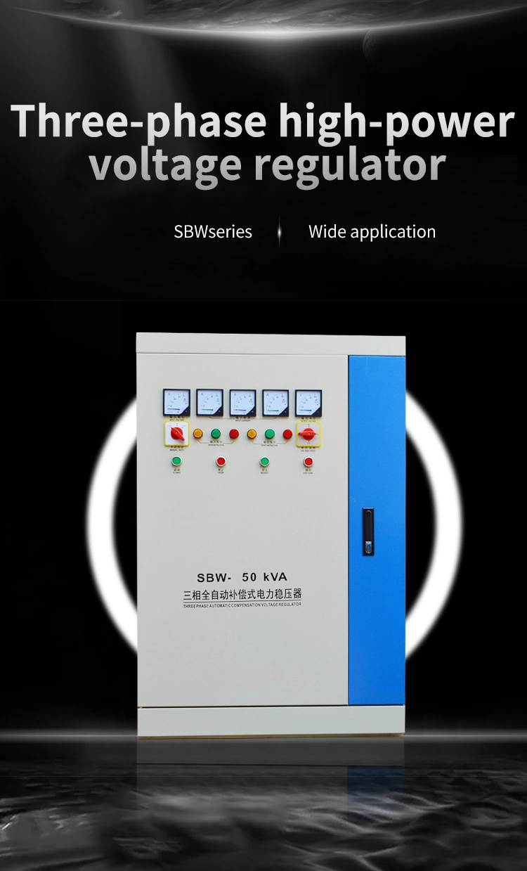 Automatic Compensation Three Phase AC Power Voltage Protector Regulator/Stabilizer Industrial