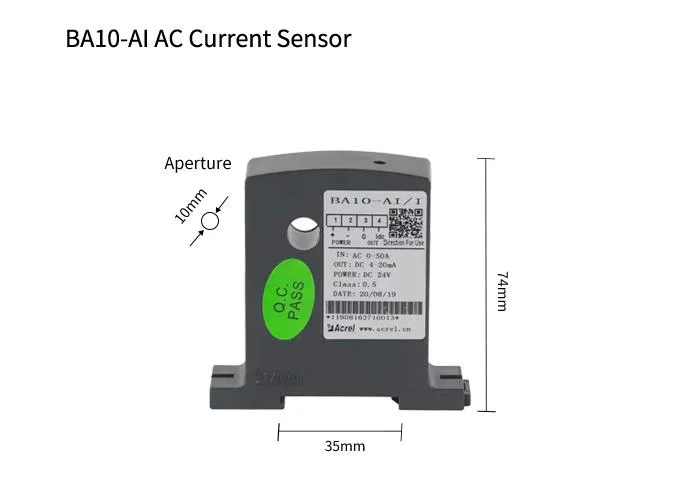 Acrel Ba50L-Ai/V Single Phase Ba Series AC Current Sensor DC Signal Transformer