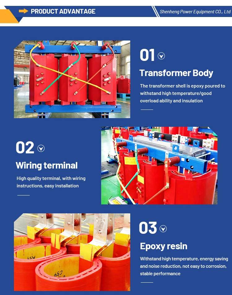 630 kVA 1000 kVA Power Transformer Distribution Dry Transformer