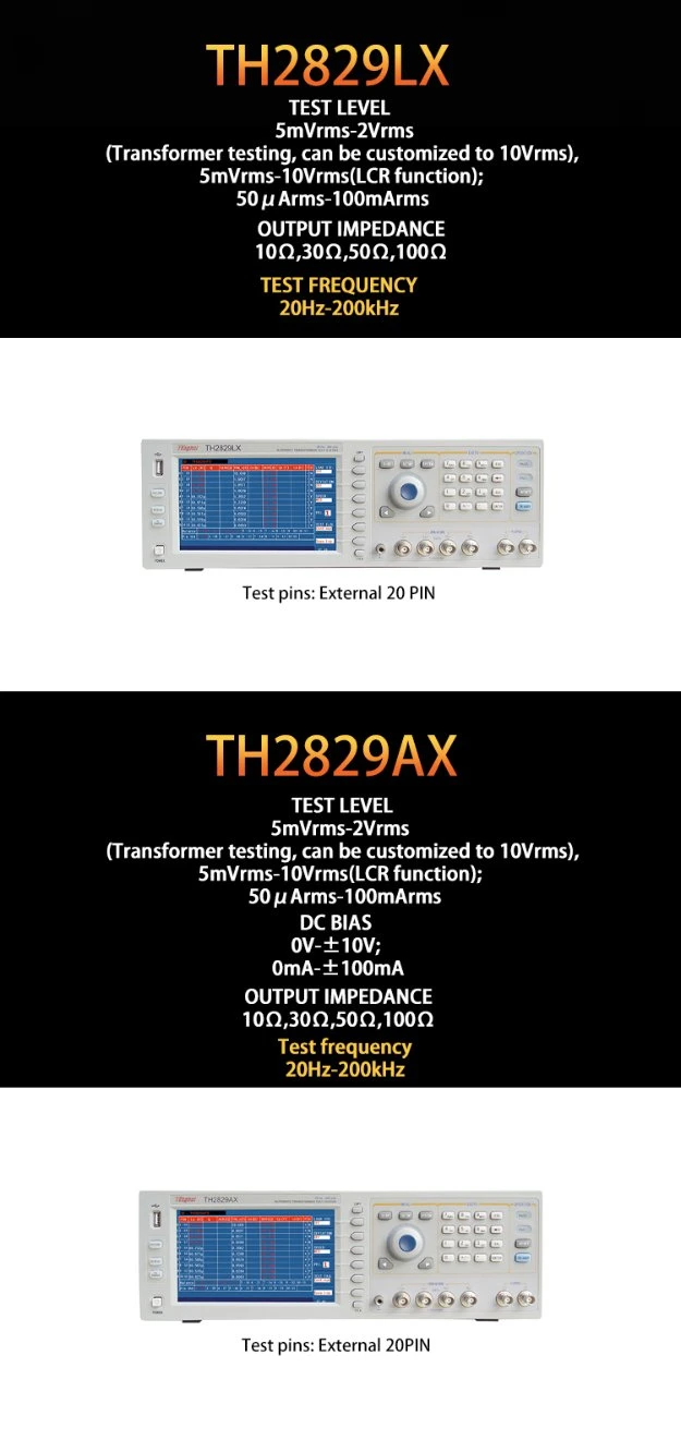 Tonghui Th2840ax with 20Hz-500kHz Automatic Transformer Test System