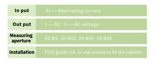 Acrel Ba50L-Ai/V Single Phase Ba Series AC Current Sensor DC Signal Transformer