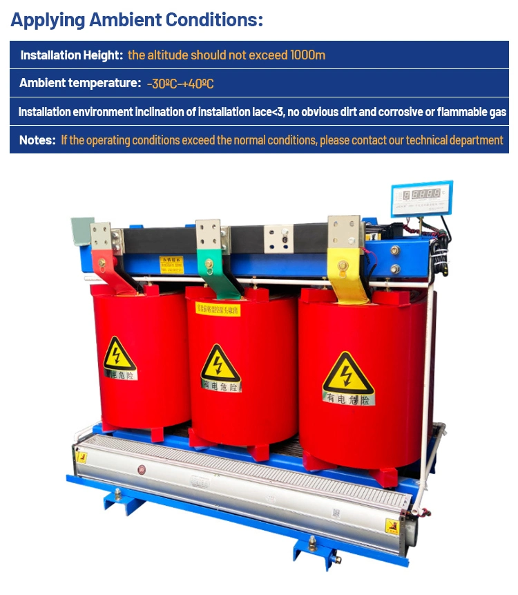 630 kVA 1000 kVA Power Transformer Distribution Dry Transformer