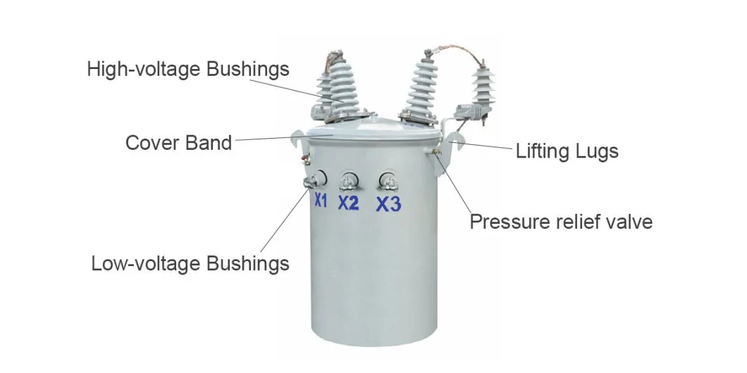 Silicone Steel Sheet Core 37.5kVA Single Phase Pole Mounted Transformer of Power Transformer