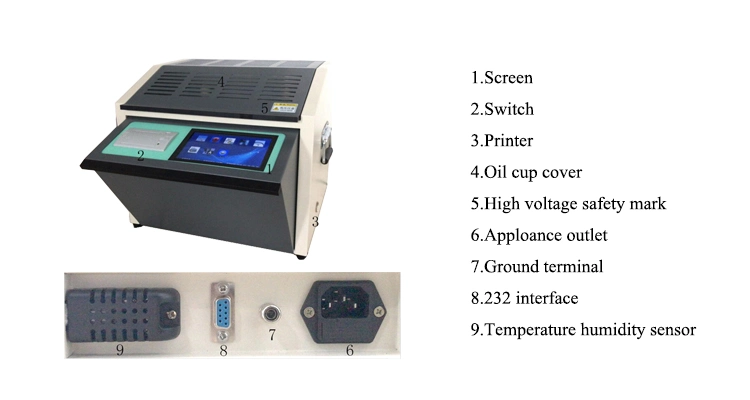 Automatic 100kv Portable Transformer Oil Dielectric Strength Tester 80kv Insulating Oil Bdv Tester /Insulation Oil Bdv Test Kit Breakdown Voltage Tester