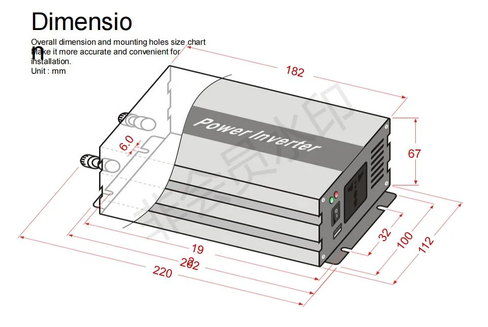 12V 24V 48V DC to AC120V 220V Auto Switch Inverter 300W Pure Sine Wave Power Inverter Converter for Car Inverter
