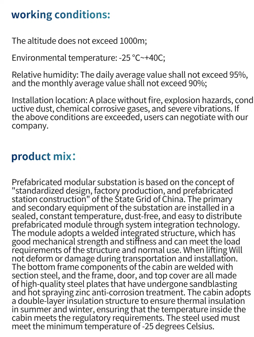 Yb-11kv 15kv 24kv 33kv 400-2000kVA Export Type European Outdoor High Voltage Box Substation Prefabricated Cabin