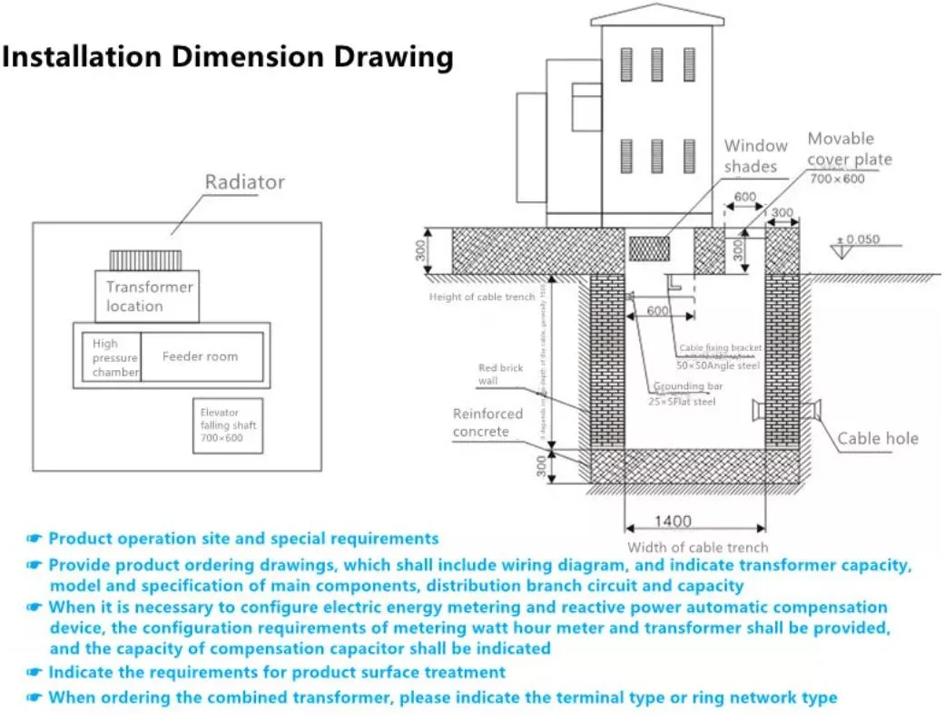 Yb6-11/15/33/0.4kv 50-2000kVA American Type Prefabricated Box Substation Compact Substation