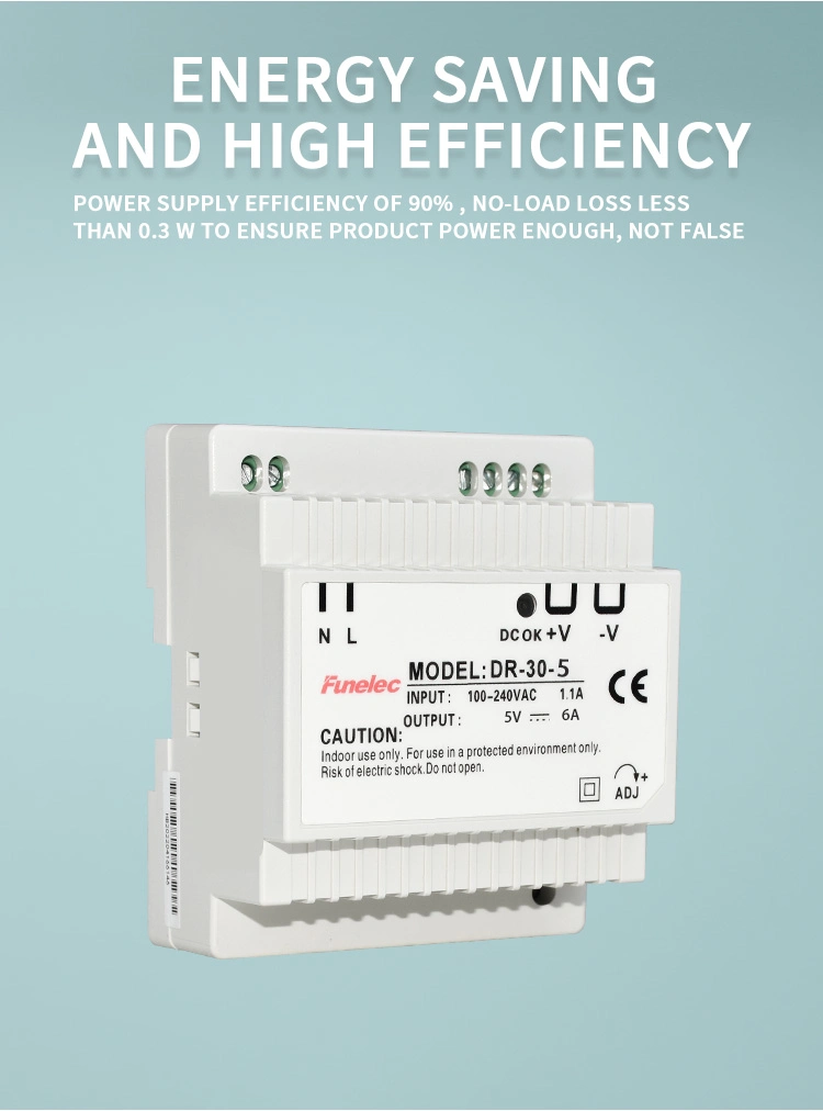 Rail Switching Power Supply AC 220 to DC 5V Transformer Dr-30-5