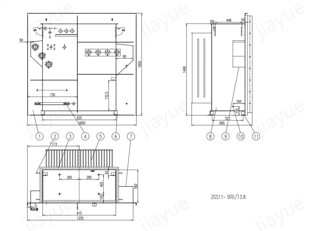 10kv 630kVA 800kVA 1000kVA American Box-Type Substation Price Zgs11 Pad Mounted Transformers