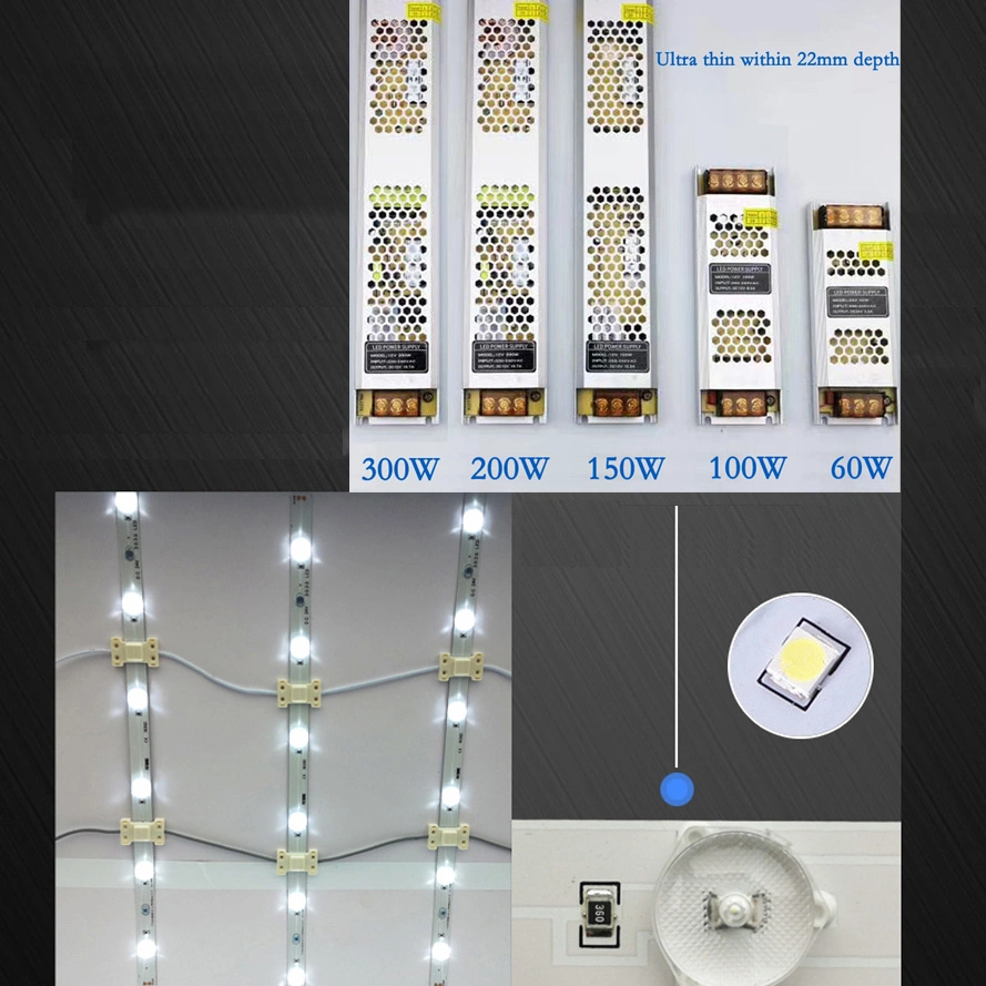 24W Ultra Thin AC to DC Constant Voltage LED Transformer for Indoor Fabric Tension Frameless LED Light Box