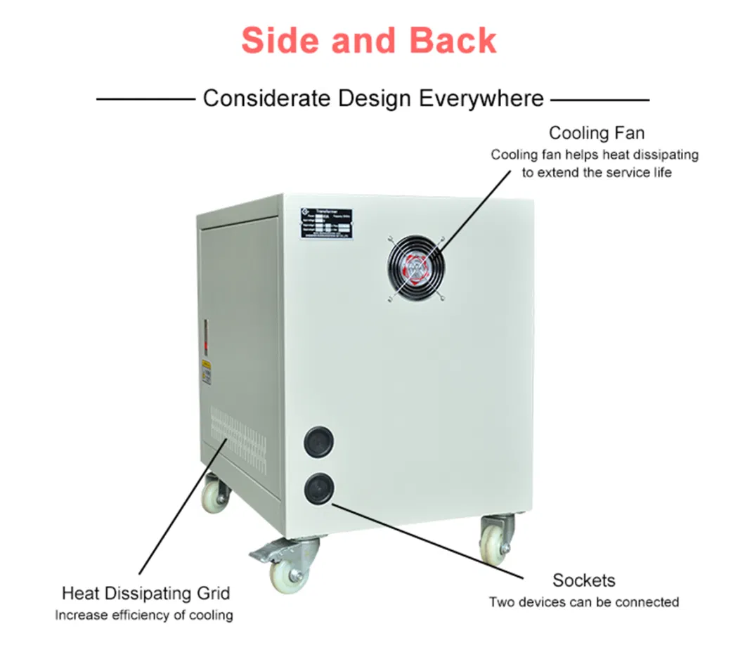 OEM Two Windings Isolation Electrical Dry Type 3 Phase Step up Down Transformer