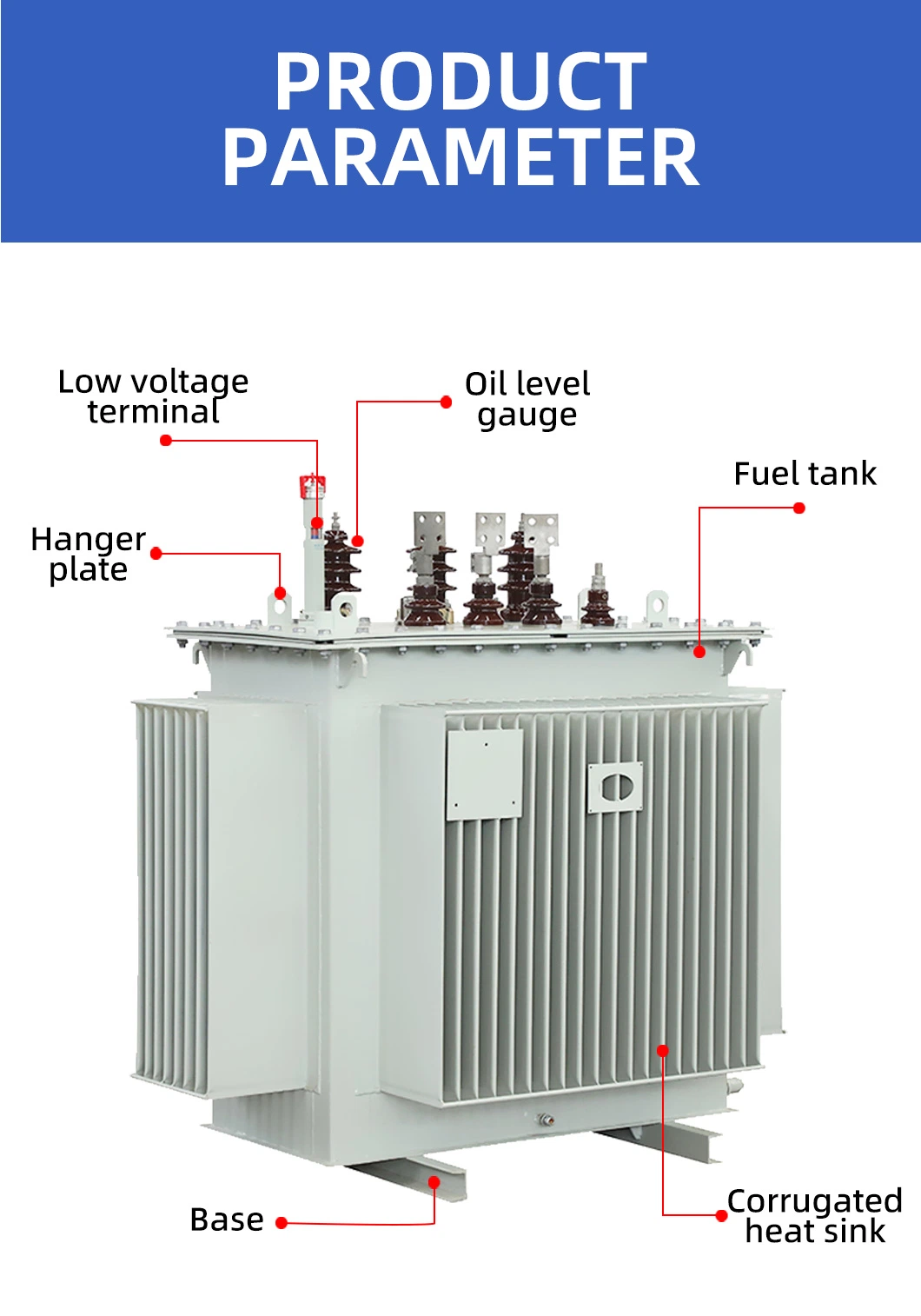 S9 30kVA- 3000kVA Three Phase 3 Stepdown Electrico Il Power Transformer