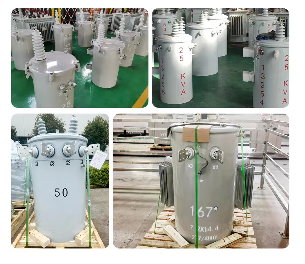 Factory Supply 100kVA Single-Phase Oil Immersed Liquid Transformer Pole Mounted