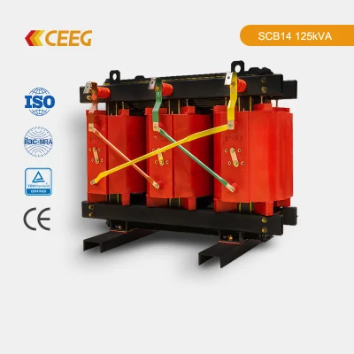  125kVA/10kV Elektrische Stromverteilung Epoxidharz-gegossene Trockenspannung Transformator