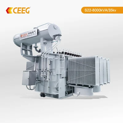 Hochspannungsverteilung 8000 kVA/35kv dreiphasige Stromverteilung im Außenbereich Transformator Mit Öleintaucht