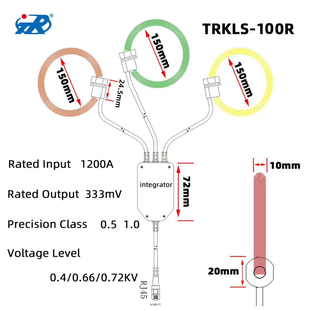 Tr Hall Current Transformer for Measuring DC AC Current with Split-Core Design