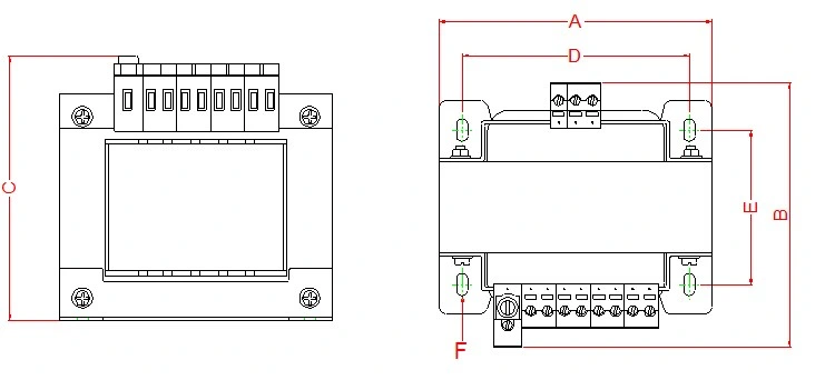 CE UL 120V 240V 480 to 48V 120V 600va 700va 800va 1000va Control Transformer