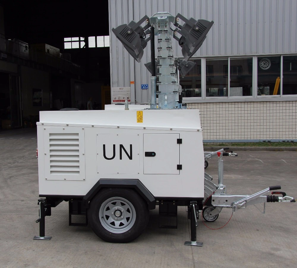 10kVA Portable Mobile Diesel Floodlight Light Tower Generator