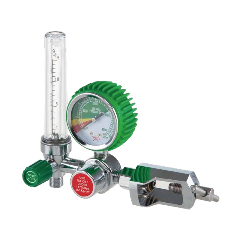 Diaphragm Type Oxygen Pressure Gas Regulator with Flowmeter