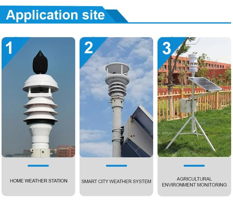 Sentec RS485/232 Integration of Multiple Parameters Ultrasonic Weather Station for Rainfall/Tem/Hum/Wind Speed/Direction and Pm Outdoor