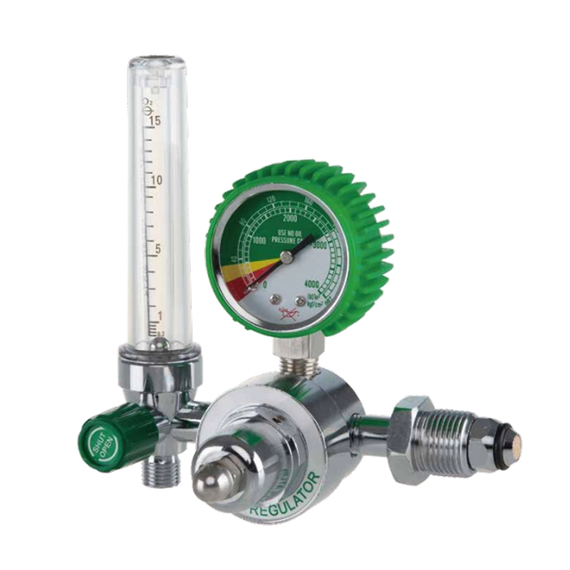 Diaphragm Type Oxygen Pressure Gas Regulator with Flowmeter