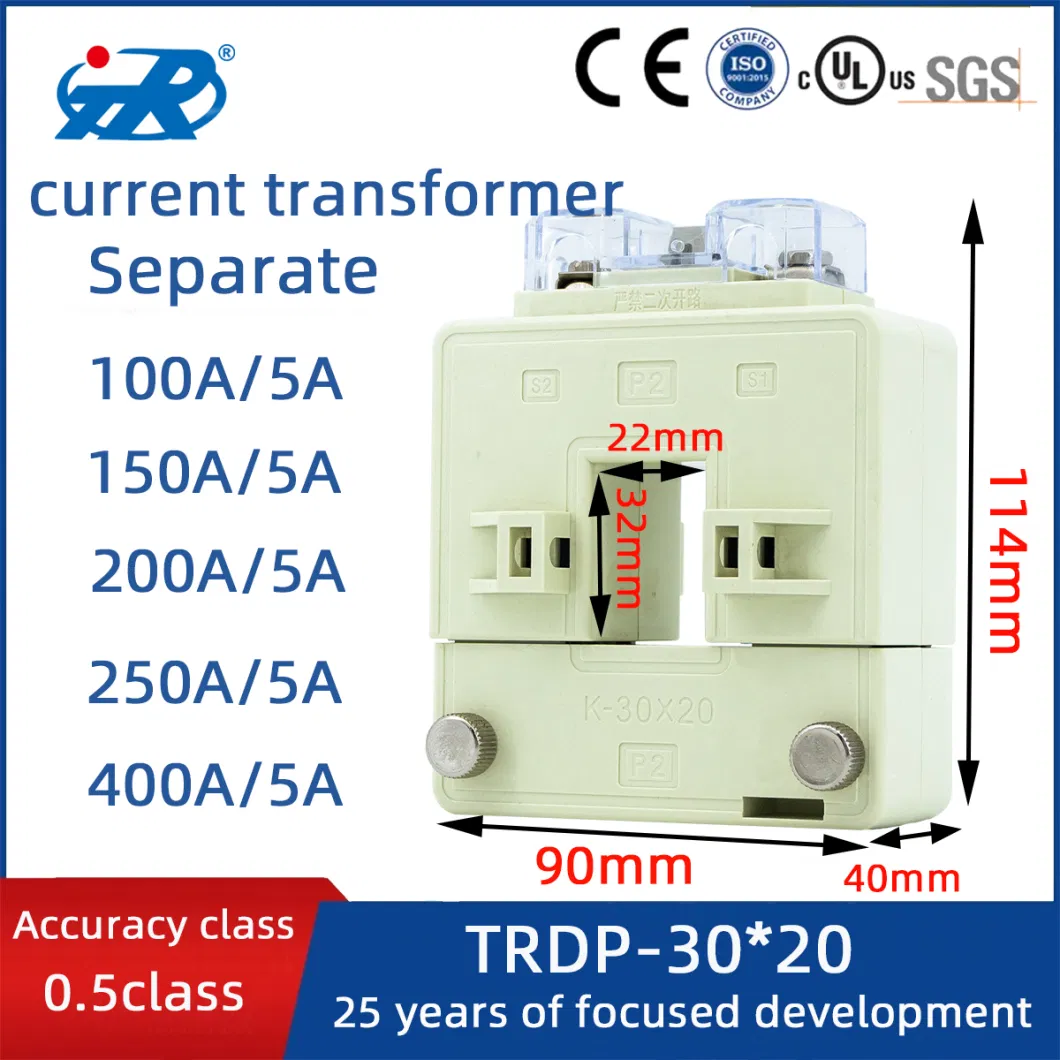 Tr Dp-100*50 0.5 Class 1500A 3000/1 Mini Open Type CT AC Current Sensor Split Core Current Transformer