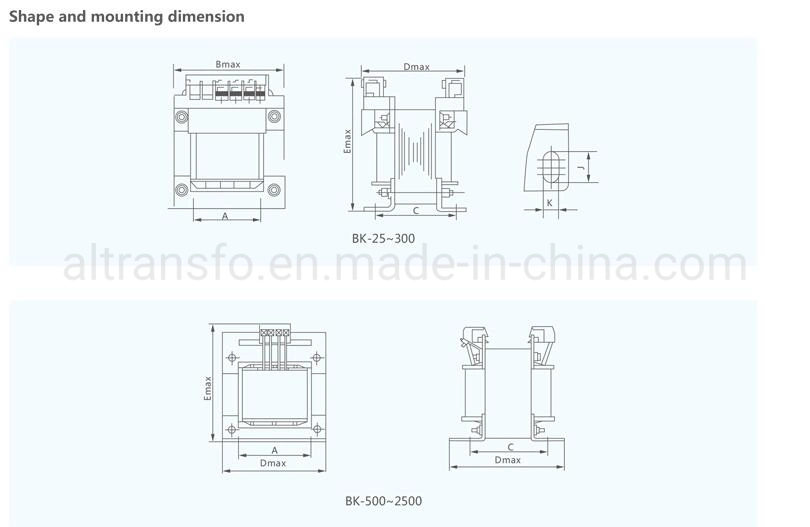 CE approved single phase control transformer 110V/220V/230V to 12V/24V/18V/36V customized