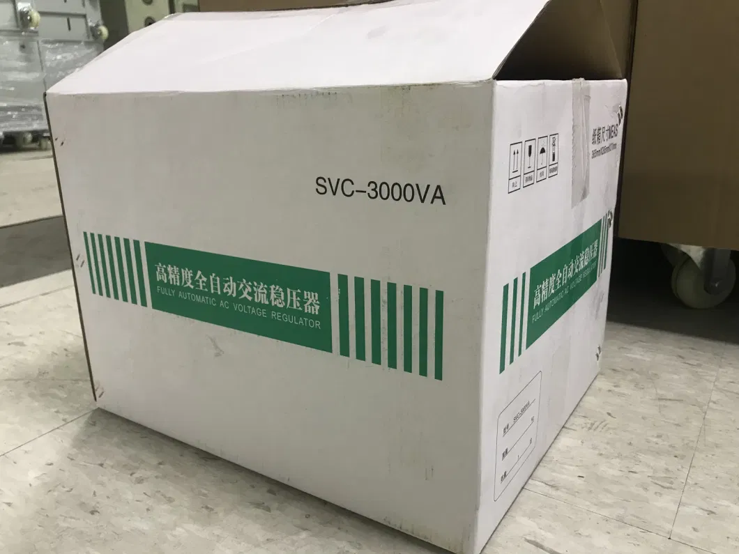 Relay Type or Motor Type AVR Voltage Stabilizer 3 kVA with Over-Voltage, Under-Voltage, Over-Current, Short-Circuit Protection for Home Appliance