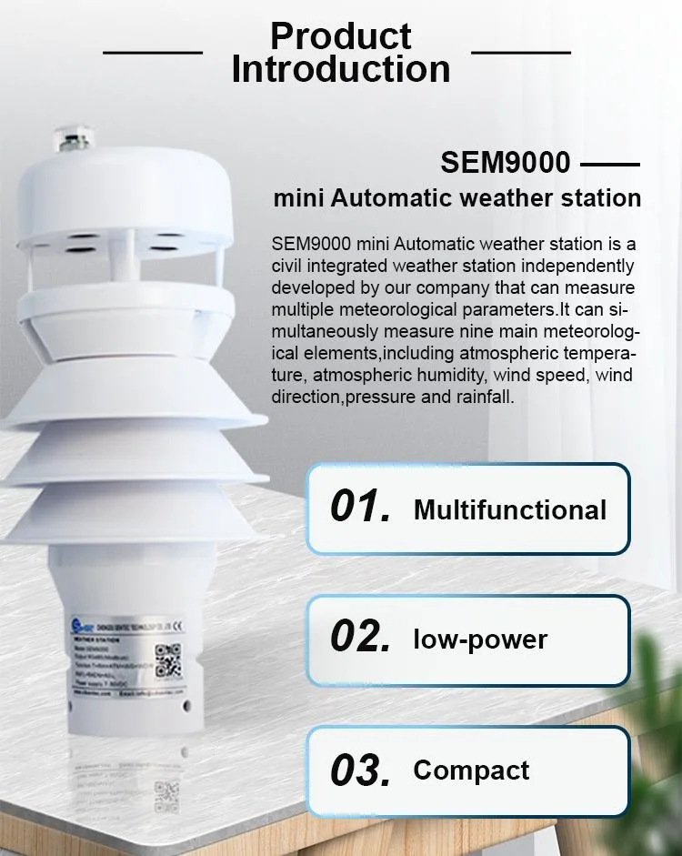 CE Certificated RS485 RS232 Meteorological Station Professional Smart Weather Station