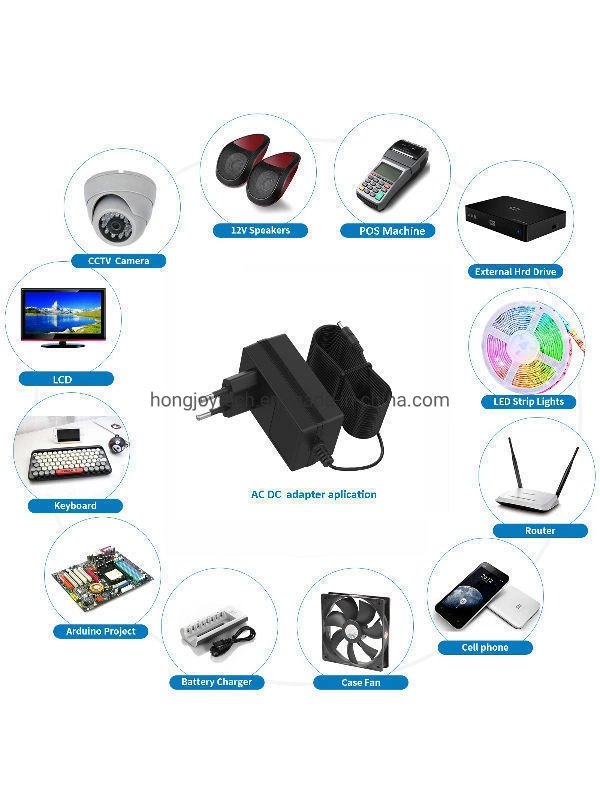 12V 500mA Interchangeable Power Plugs of Ar EU UK Us Aus Power Supply 5V 1000mA 5V 1200mA 6W CE Certificated AC DC Charger Adapter 100 to 240V Input Transformer