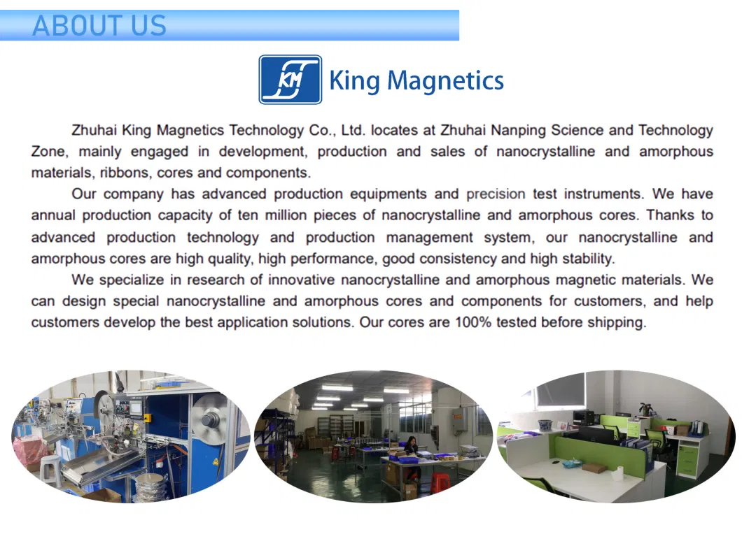 Soft Magnetic Nanocrystalline Core High Frequency Pulse Audio Transformers Core