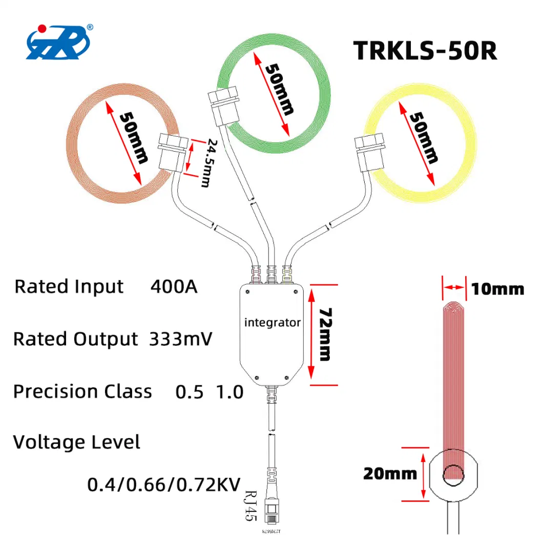 Tr Hall Current Transformer for Measuring DC AC Current with Split-Core Design