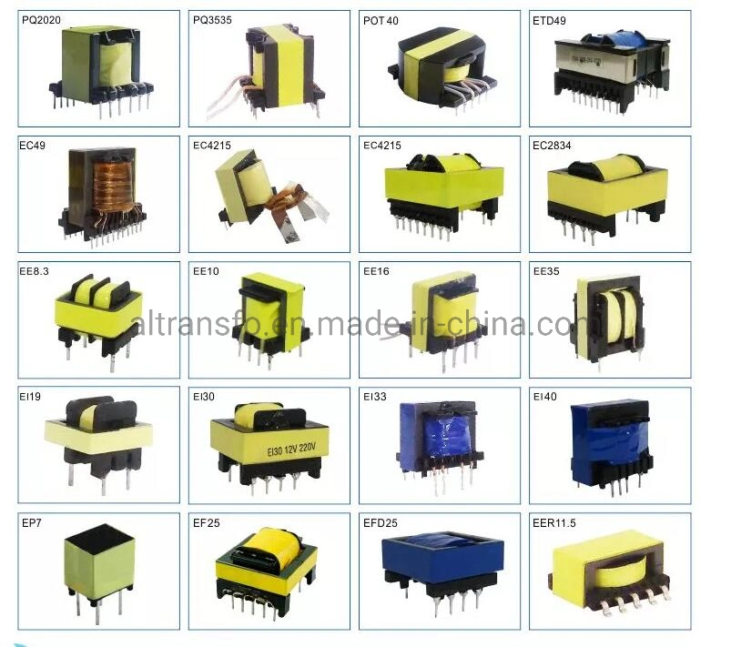 Ferrite core vertical isolation PQ high frequency transformer