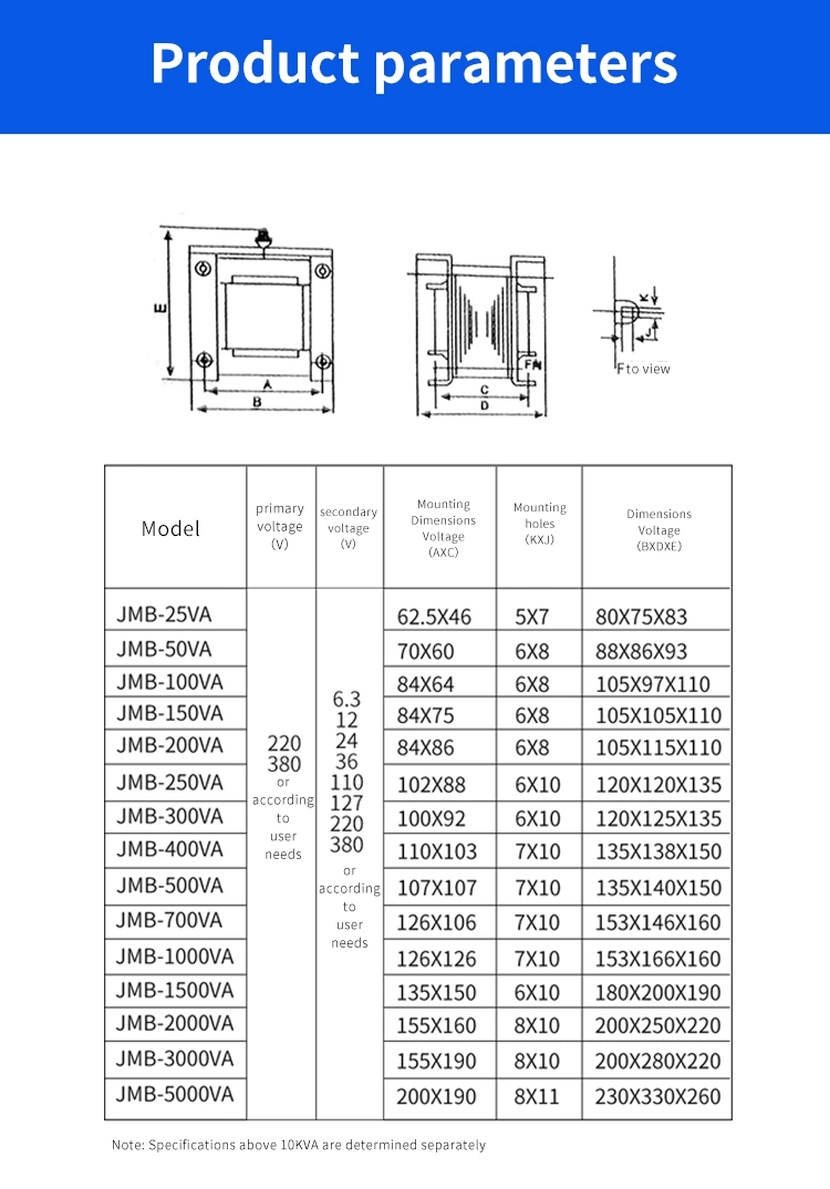 220V to 6V/12V/24V/36V/110V Low Voltage Portable Single Phase Construction Site Lighting Transformer