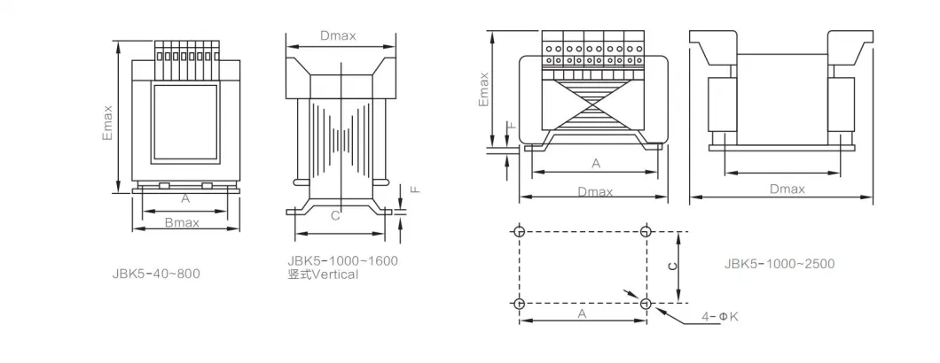 Isolated Single Phase Bk Control Jbk Transformer with Copper Wire