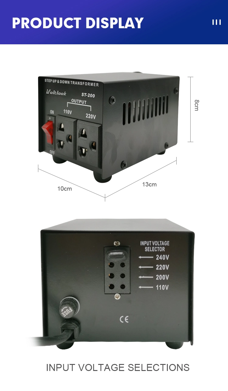 Good Low Price 200W 110V 200V 220V 240V Step up Down Transformer Voltage Converter