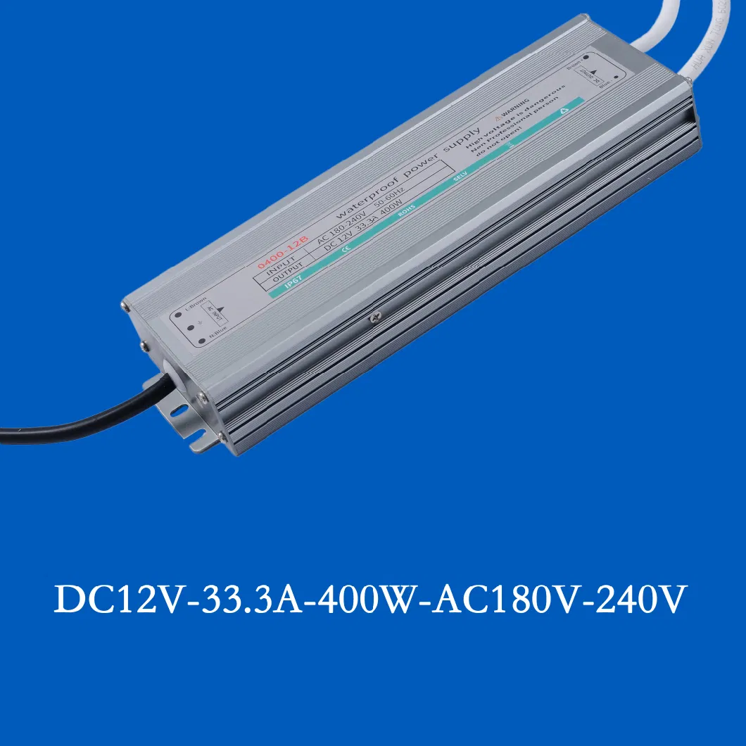 60W IP67 Waterproof AC110V to AC240V DC12V 5A LED Transformer for LED Module/LED Strip
