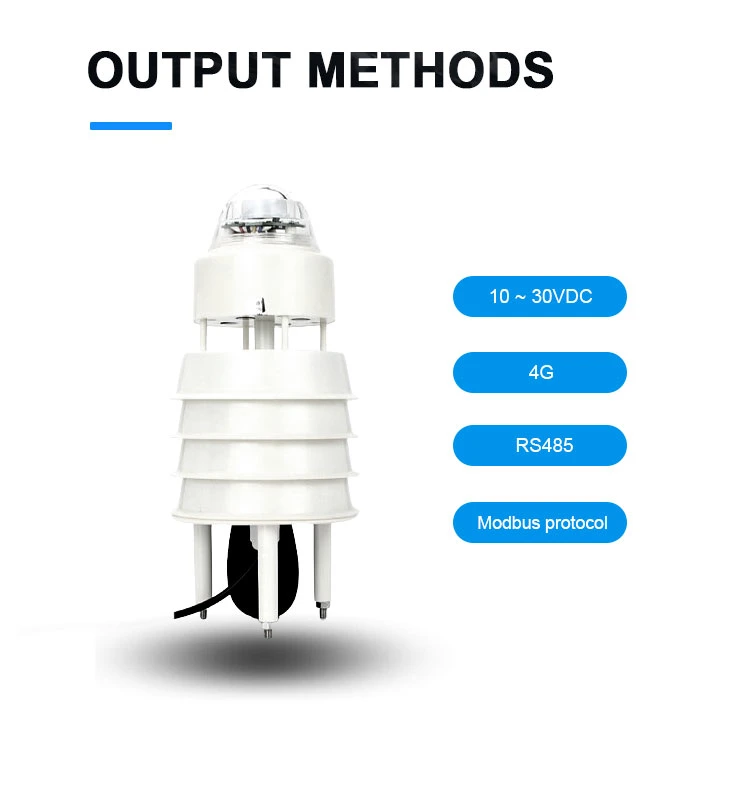 All in 1 Outdoor Ultrasonic Automatic Compact Weather Station for Agriculture