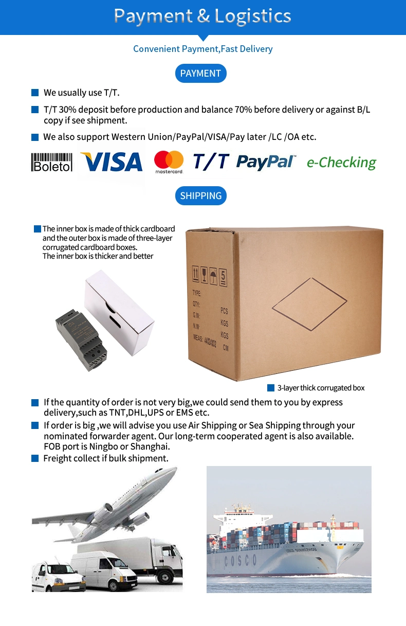 Hdr-30-12 30W Power Supplies Switch Mode DIN Rail Power Supply 5V 12V 15V 24V AC / 120V to 12V DC Converter