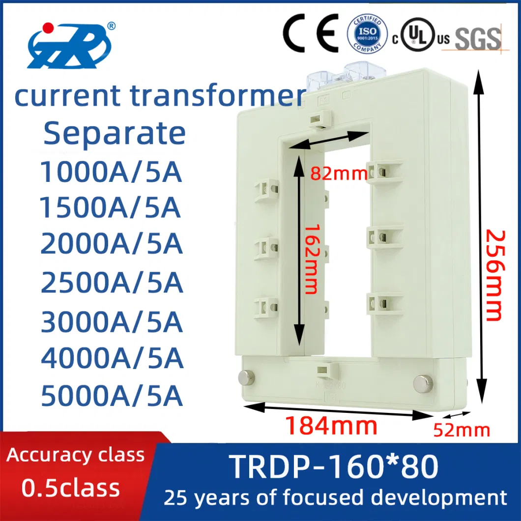 Tr Dp-100*50 0.5 Class 1500A 3000/1 Mini Open Type CT AC Current Sensor Split Core Current Transformer