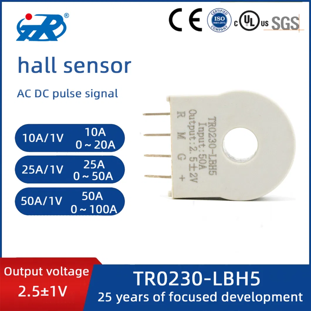 Tr UPS High Precision Anti-Interference Broadband AC/DC Hall Sensor Current Sensor Transformer 500A/4V