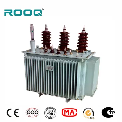  Transformador de potencia trifásico de 24 Kv, lleno de aceite, de baja pérdida y bajo ruido.